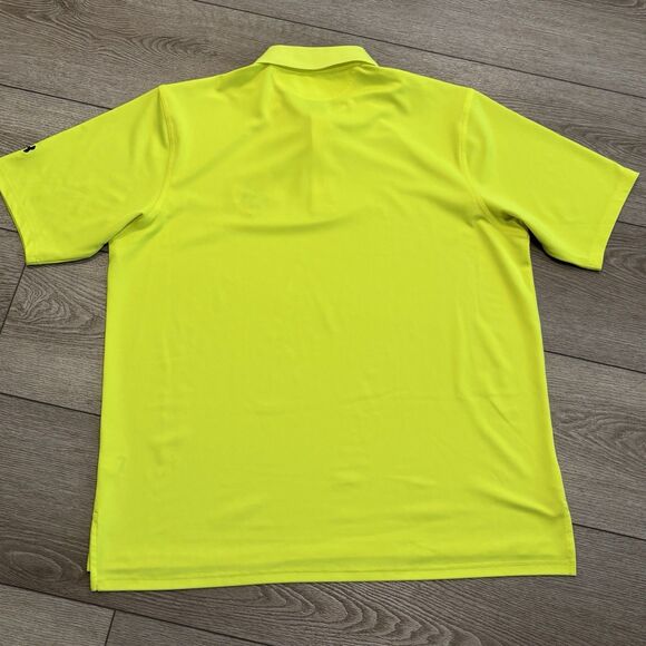 Under Armour Golf Polo Men's Large Pinehurst Neon Yellow Bright Summer Athletic - Picture 7 of 7